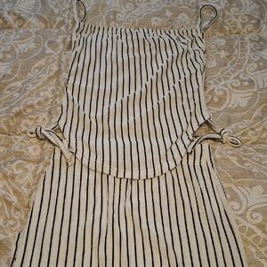 Chic Striped Women's Skirt Set